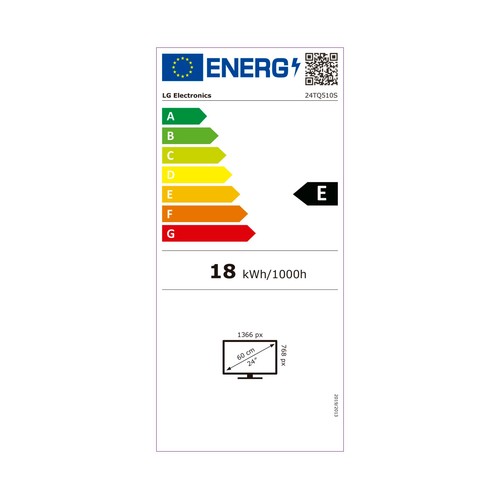 TV LED 60,9cm (24") LG 24TQ510S-PZ HD READY, SMART TV, WIFI, BLUETOOTH, TDT T2, USB reproductor, 2HDMI, 50HZ.