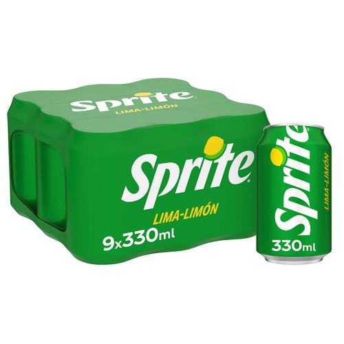 SPRITE Refresco de lima limón pack lata 9 de 330 ml.