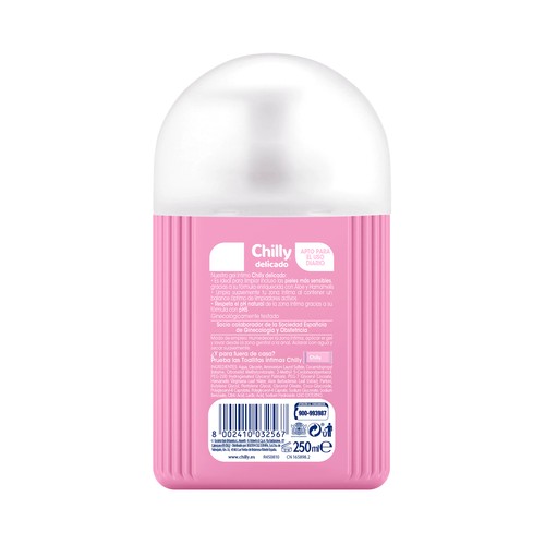 CHILLY Gel de higiene íntima con pH 5, fórmula suave y acción anti olor CHILLY 250 ml.