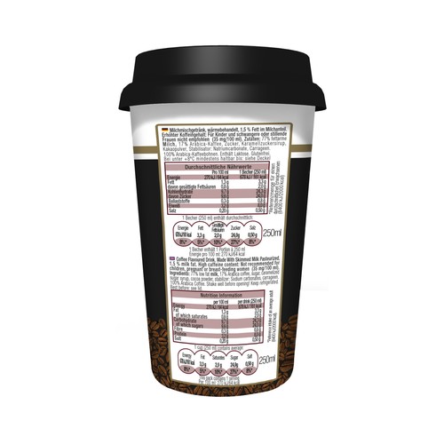 KALISE Bebida de café con leche y cacao Cappuccino 250 ml.