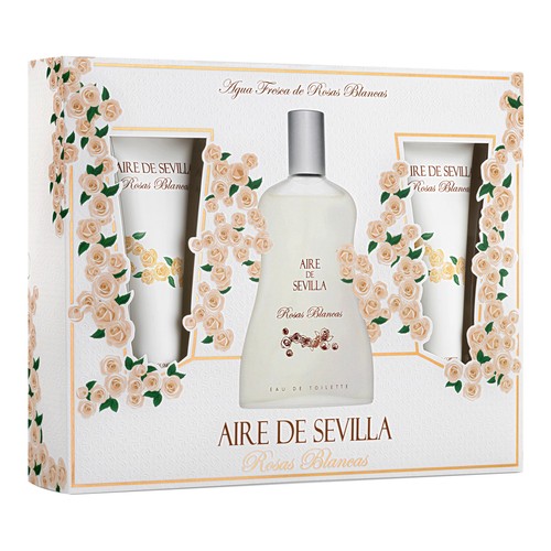 AIRE DE SEVILLA Rosas blancas Estuche regalo para mujer.