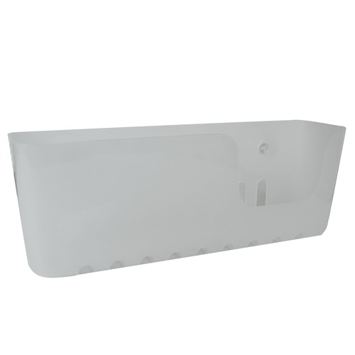 Cesta de plástico translucido, ventosas para su fijación en la pared y medidas 30cm TATAY.