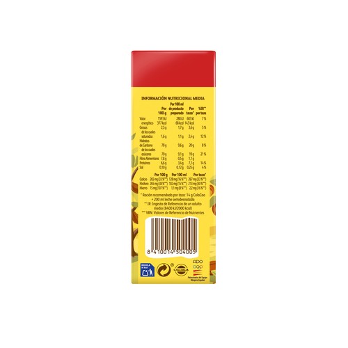 COLACAO Cacao soluble en sobres 4 uds 72 g