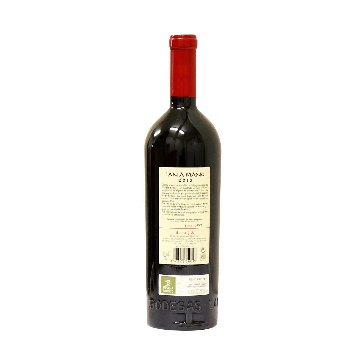 LAN A MANO Vino tinto reserva con D.O. LAN A mano botella de 75 cl.