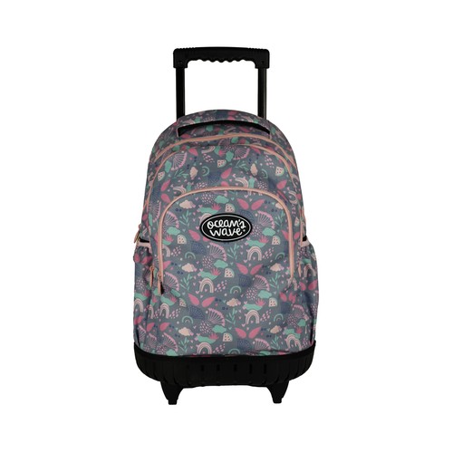 Mochila juvenil con ruedas, carro reforzado, surtido de diseños y colores, OCEAN"S WAVE.