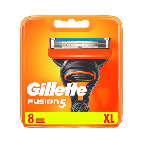 GILLETTE Recambio de cuchillas de 5 hojas para maquinillas de afeitar GILLETTE Fusion 5 8 uds.