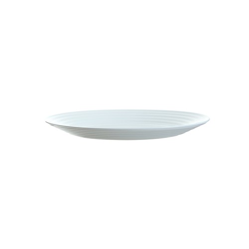 Plato de postre fabricado en vidrio blanco, 19cm. de diámetro, Harena LUMINARC.