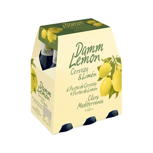 DAMM Cerveza con limón 6 uds x 25 cl.