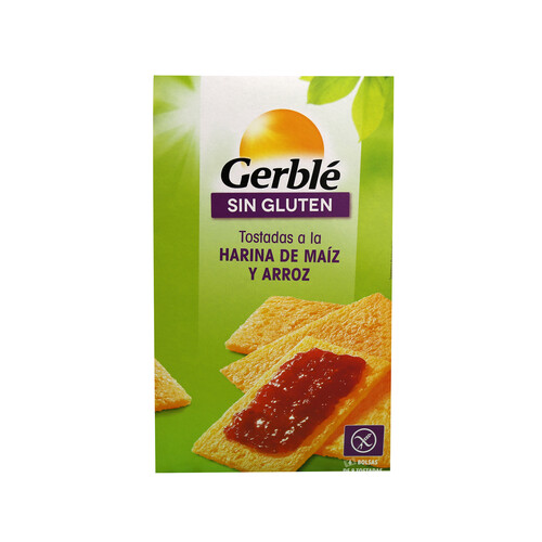 GERBLÉ Tostadas de maíz y arroz, sin gluten GERBLE, 250 g.