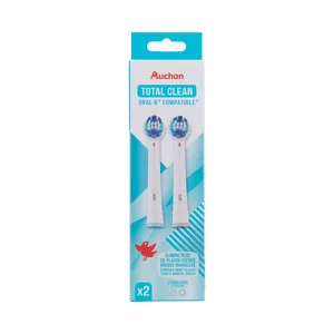 PRODUCTO ALCAMPO Total clean Cabezales de recambio para cepillo de dientes eléctrico 2 uds.
