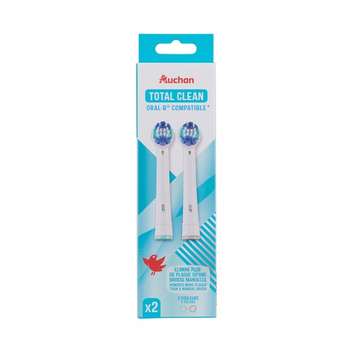 PRODUCTO ALCAMPO Total clean Cabezales de recambio para cepillo de dientes eléctrico 2 uds.