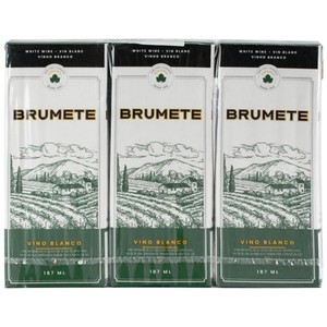 Imagen de BRUMETE Vino blanco de mesa 3 x 187 ml.