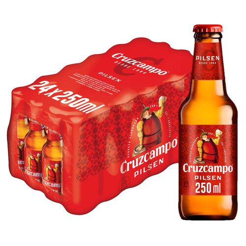 CRUZCAMPO Cerveza tipo Pilsen pack 24 uds de 25 cl.