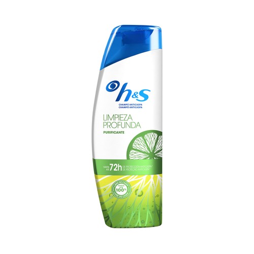 H&S Champú anticaspa (hasta 72 horas) purificante H&S Limpieza profunda 300 ml.