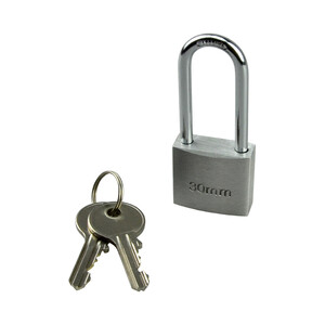Imagen de Candado arco de aluminio de 30 milímetros, nivel seguridad 2, PRODUCTO ALCAMPO.