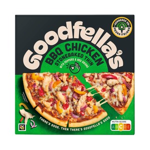 Imagen de GOODFELLA´S Pizza congelada de pollo a la barbacoa, cocida en horno de piedra 385 g.