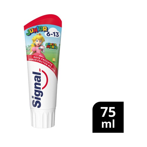 SIGNAL Junior Pasta de dientes infantil (6 a 13 años) sabor a frutos rojos 75 ml.