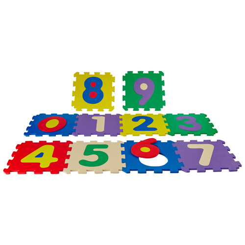 Puzzle infantil de suelo con 10 piezas de foam, ONE TWO FUN ALCAMPO.