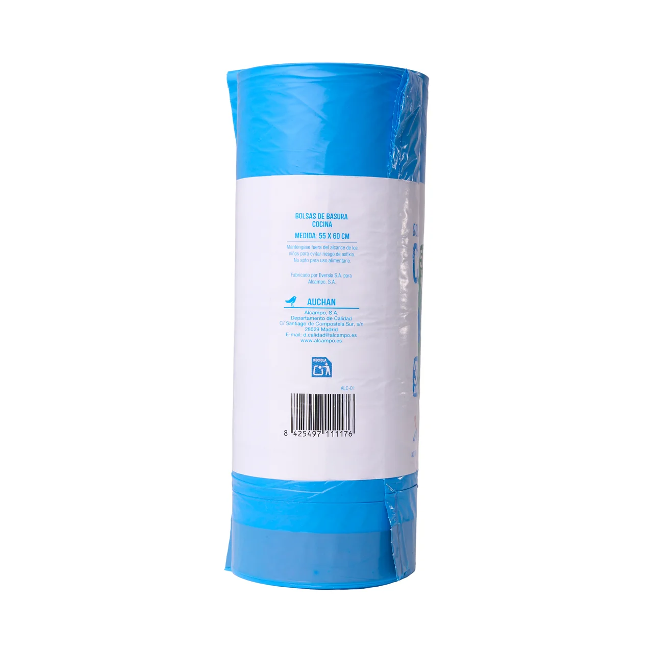 PRODUCTO ALCAMPO Bolsas de basura azul con autorcierre y antigoteo capacidad 30 litros 55 x 60 cm 40 uds.