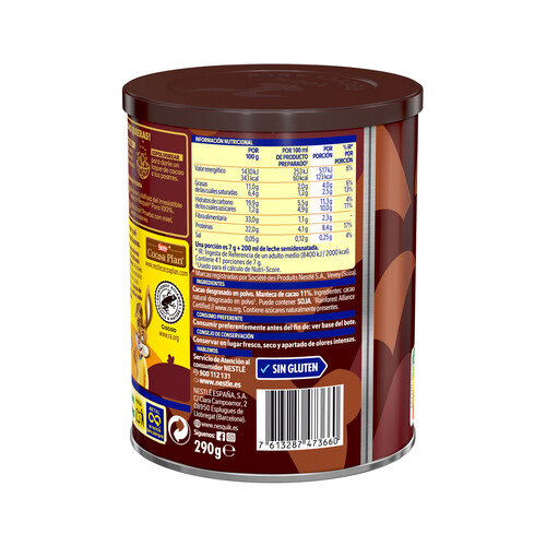 NESQUIK Cacao soluble intenso, 100 cacao natural NESQUIK 290 g.
