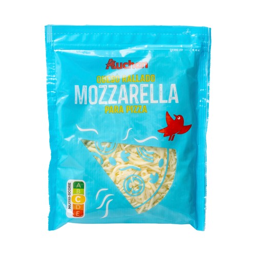 Queso mozzarella rallado especial pizzas PRODUCTO ALCAMPO, 200 g.