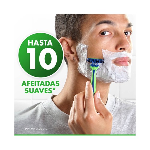 GILLETTE Sensor 3 sensitive Maquinilla de afeitar desehable con cabezal pivotante y flexible de 3 hojas 5 uds.