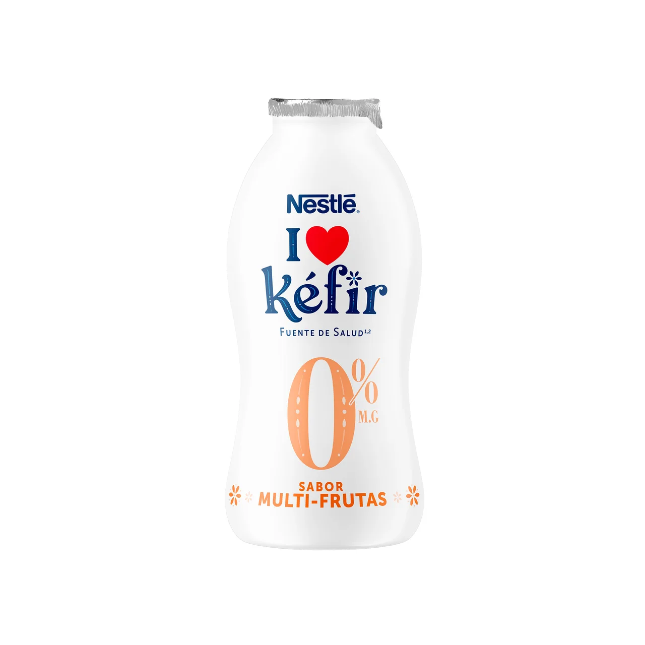 Kefir líquido desnatado (0% materia grasa) sabor multi-frutas 6 x 100 g.