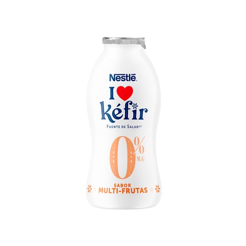 NESTLÉ Kefir líquido desnatado (0% materia grasa) sabor multi-frutas 6 x 100 g.
