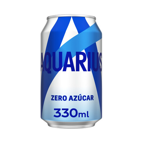 AQUARIUS Zero Bebida isotónica sin azúcar y con sabor a limón lata de 33 cl.
