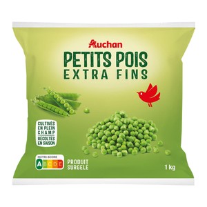 Imagen de AUCHAN Guisantes extra finos ultracongelados 1 kg Producto Alcampo.