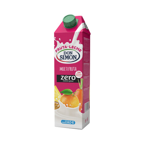 Leche con zumo de frutas multifrutas DON SIMÓN Funciona max 1 l.