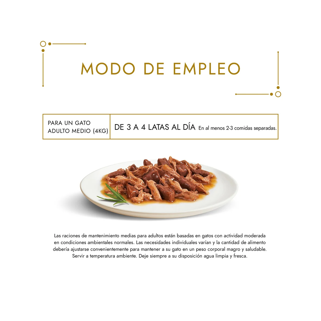 Gold doble placer Comida para gatos adultos a base de buey y pollo 8 x 85 g.