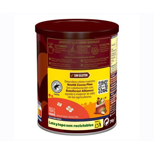 NESQUIK de NESTLÉ Cacao soluble intenso, 100 cacao natural 290 g.