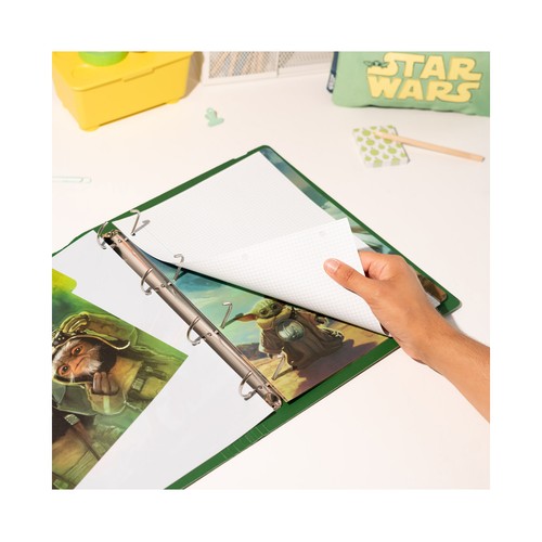 Carpeta 4 anillas polipropileno Star Wars The Mandalorian Grogu. GRUPO ERIK