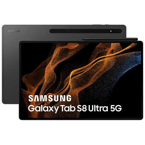 SAMSUNG Galaxy Tab S8 Ultra SM-X900NZAAEUB gris, 128GB + 8GB Ram, pantalla 37cm (14,6").
