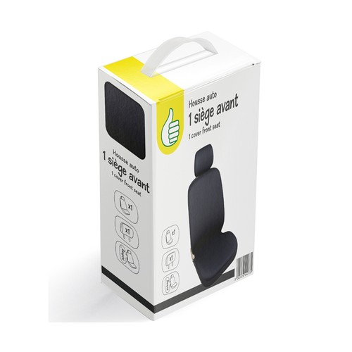 Cubre asiento Monca color negro, AUCHAN.