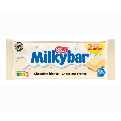 NESTLÉ Milkybar Chocolate blanco en tableta pack 2 uds. 200 g.