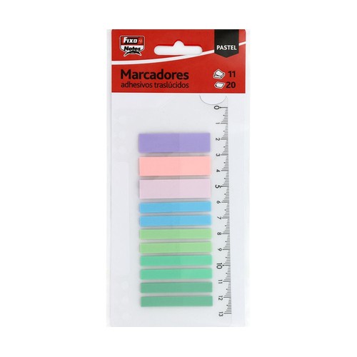 Pack de 11 marcadores 20H surtidos con regla FIXO.