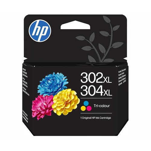 Cartucho de tinta original HP 302XL/304XL, tricolor