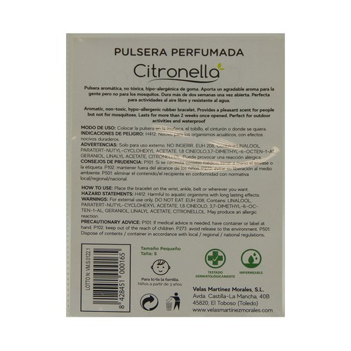 LUMAR Pulsera de citronela talla S.