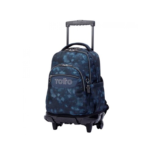 Mochila Escolar con Ruedas Gris Nebula Renglones  TOTTO