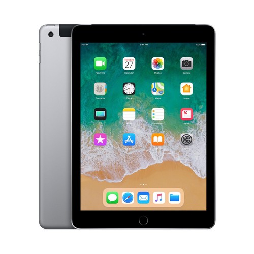 Apple iPAD Wi-Fi + Cellular Gris espacial  6ª generación (REACONDICIONADO), pantalla retina 24,63cm (9,7"), 128GB, Chip A10, 8 Mpx, iPadOS.