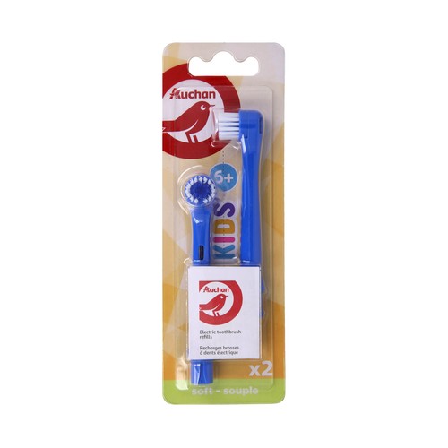 PRODUCTO ALCAMPO Cabezal de recambio con filamentos suaves, para cepillo de dientes eléctrico infantil PRODUCTO ALCAMPO 2 uds.