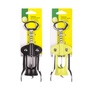 Imagen de Sacacorchos-abridor de botellas doble con palanca PRODUCTO ECONÓMICO ALCAMPO.