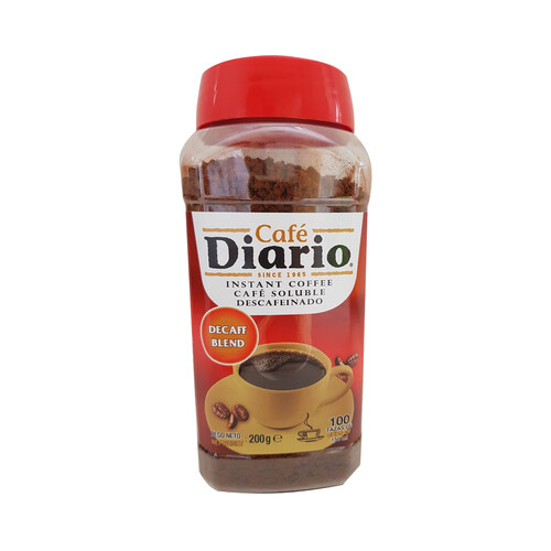 Café soluble descafeinado CAFE DIARIO bote de 200 g.