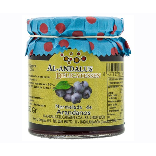 AL ANDALUS Mermelada de arándanos 250 g.