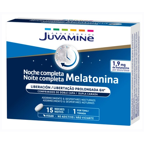 JUVAMINE Melatonina noche completa 15 comprimidos