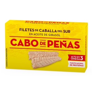 Imagen de CABO DE PEÑAS Caballa del sur en aceite de girasol en filetes lata de 53 g.
