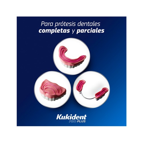 KUKIDENT Pro ultimate Crema adhesiva para prótesis dental, sin sabor + caja para prótesis 57 g.