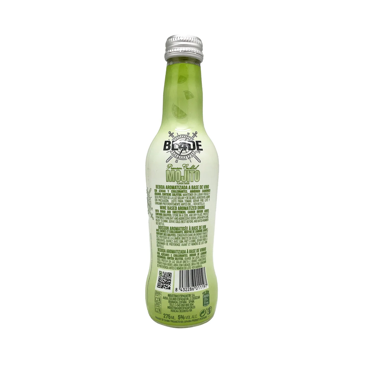Premium Combinado spritz con sabor a mojito botella 27.5 cl.